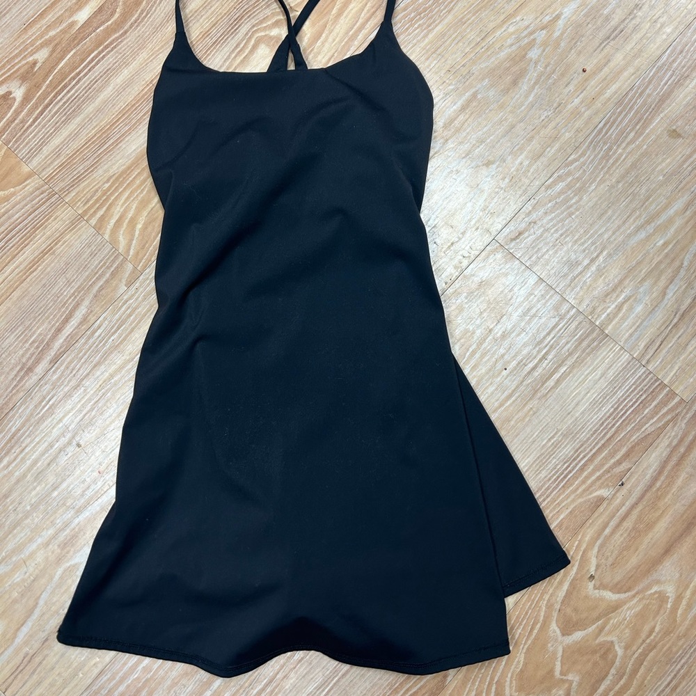 Medium Black Halara activity dress with shorts and bra under discount shipping